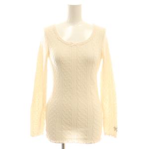 gelato pique ミニケーブルプルオーバー レギンス セットアップ ルームウェア パジャマ F 白 ホワイト アイボリー