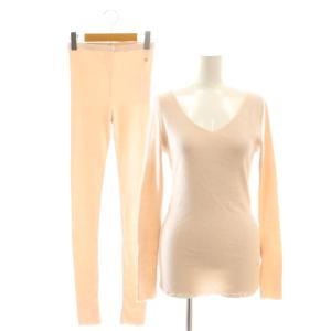 プルオーバー レギンス セットアップ ナイトウェア パジャマ F ピンク ピンクベージュ ホットファブリック