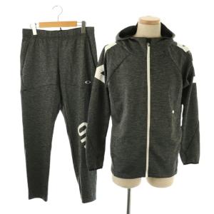 セットアップ 上下 トレーニングウェア パーカー ジャケット テーパードパンツ ジップアップ M グレー