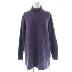 カシミヤ ニット セーター 長袖 ハイネック 11 紫 /NR OS