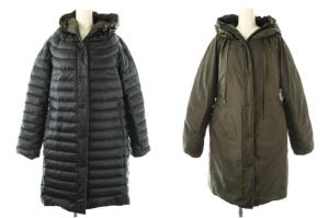 リバーシブルダウンコート アウター フード 11 チャコールグレー ネイビー /DO OS