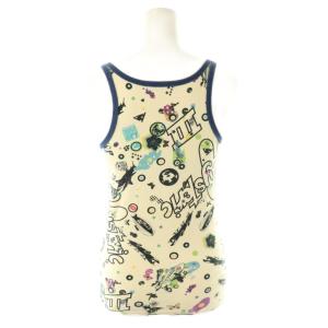 HYSTERIC GLAMOUR 総柄 タンクトップ F アイボリー ネイビー マルチカラー /ES OS