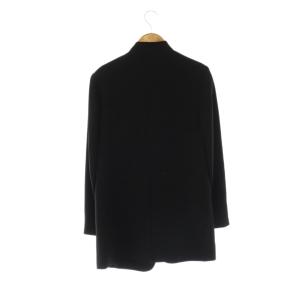 Theory Synthetic Crepe Fluid Jacket ジャケット ノーカラー ロング 2 ブラック