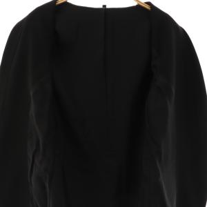 Theory Synthetic Crepe Fluid Jacket ジャケット ノーカラー ロング 2 ブラック