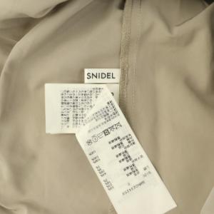 SNIDEL 23AW ドッキングニットワンピース チュール ロング 七分袖 0 グレー ベージュ /MY OS