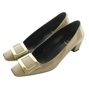 Belle Vivier パンプス エナメル 37.5 ベージュ