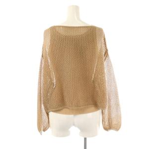 Apuweiser-riche 24SS インナーSETラメメッシュニット セーター タンクトップ レイヤード 2点セット 2 ベージュ