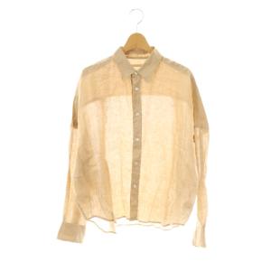 24SS Linen Short シャツ ブラウス 前開き ベージュ /CX OS