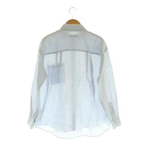 MAKER'S SHIRT 鎌倉 リネンシャツ 長袖 胸ポケット 38 ライトブルー /MY OS