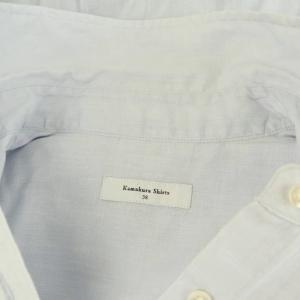 MAKER'S SHIRT 鎌倉 リネンシャツ 長袖 胸ポケット 38 ライトブルー /MY OS