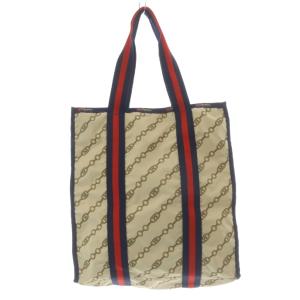LesportSAC Muveil チェーン柄トートバッグ ハンドバッグ アイボリー 紺 ネイビー /SR