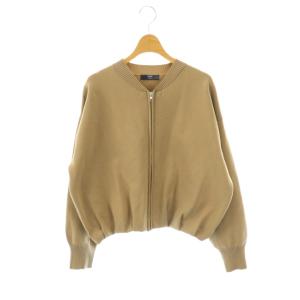 カラーズ タック ニット ブルゾン ジャケット ONE-SIZE ベージュ /ES OS