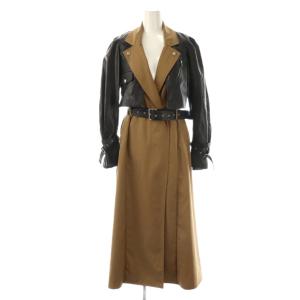 アメリ AMERI RIDERS DOCKING COAT ライダースドッキングコート ロング S ブラック