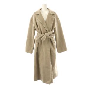 ウール混 ロングコート F グレージュ /ES OS