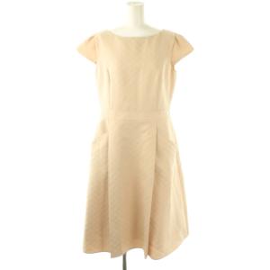 フクレジャガード総柄ワンピース ラメ 6 ベージュ /CX OS