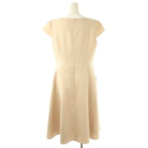 TOCCA フクレジャガード総柄ワンピース ラメ 6 ベージュ /CX OS