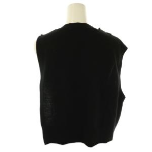 ENFOLD 24AW FRILL KNIT VEST ベスト ニット 38 ブラック /DO OS