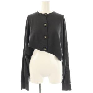 24AW MICRO-MINI CARDIGAN カーディガン クロップド 38 チャコール /ES OS