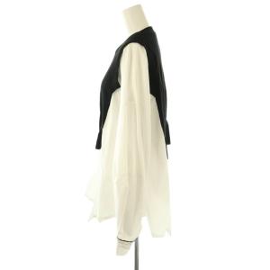 ENFOLD 25AW FAKE-LAYERED PULLOVER 38 ブラック ホワイト