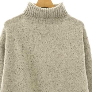 GRANDMA MAMA DAUGHTER ウールタートルネックニット セーター 0 ライトグレー ブラック /DO OS