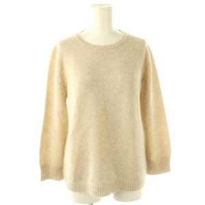 クルーネックニット セーター 長袖 ウール 2 ベージュ /NR OS
