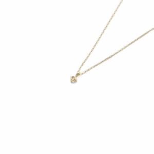 ete ネックレス K18YG 0.08ct 1Pダイヤ
