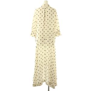 SNIDEL 23SS フィッシュテールシャツプリントワンピース ドット ロング 1 アイボリー /HK OS