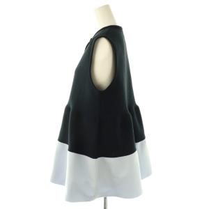 UNITED ARROWS バイカラー ティアード ベスト ネイビー ライトブルー /ES OS