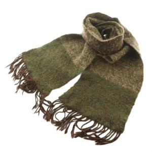 マフラー ウール 茶 ブラウン オリーブ /SS OS