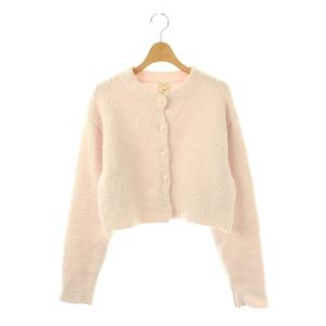 23AW ホイップモコカーディガン ショート丈 ルームウェア F ピンク /AT OS