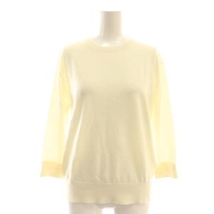 カシミヤブレンドハイゲージニット カットソー 七分袖 アイボリー /AT OS