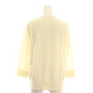 ebure カシミヤブレンドハイゲージニット カットソー 七分袖 アイボリー /AT OS