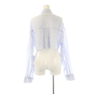 TODAYFUL 24SS Stripe Short Shirts シャツ ブラウス 長袖 前開き F ラベンダー 白 黒