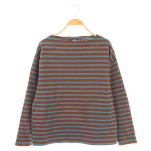 25SS OUESSANT LOOSE ウェッソン ルーズ カットソー XS ブラウン ブルー 青 ボーダー