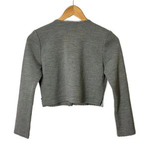 Maglie par ef-de ビジュー装飾ウールカーディガン ボレロ ショート丈 7 灰色 グレー 59-64178016 FY