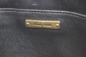 miumiu マテラッセ ショルダーバッグ ビジュー チェーン シープスキン NERO 5BH118