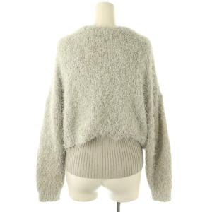 Mystrada フェザーカーデアンサンブル ニット カーディガン 長袖 セーター ノースリーブ リブ 38 グレー 33357130