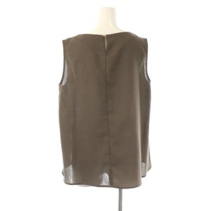 SIMPLICITE 23SS リネンライクオールインワンセット セットアップ ブラウス ワイドパンツ F ダークブラウン /ES