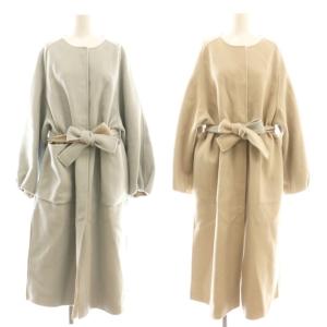 2TONEリバーコート リバーシブル 38 グレー ベージュ