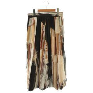 ジオロジックレイヤープリントスカート ロング フレア 38 マルチカラー /NR OS