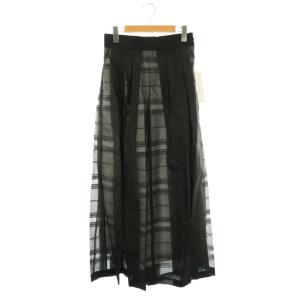 24SS シアーチェックパンツ 38 ブラック