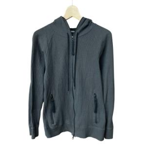 フルジップアップパーカー ブルゾン ワッフル 2 ブラック FY