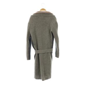 GALLARDAGALANTE ムートンライナー ニットコート 羊革 F グレー グレージュ /ES OS