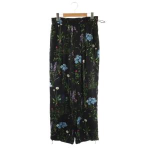 フラワー プリント パンツ ワイド 花柄 F 濃紺 マルチカラー /NR OS