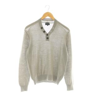 ウール ヘンリーネックニット セーター プルオーバー 48 グレー /CX OS