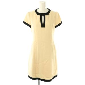 Jasmine Noir ワンピース ウール 38 アイボリー ブラック 33702