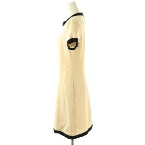 FOXEY Jasmine Noir ワンピース ウール 38 アイボリー ブラック 33702