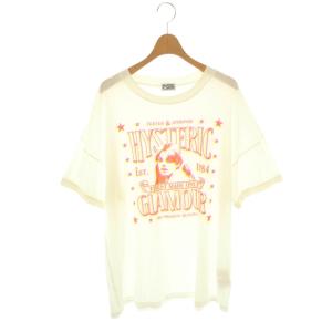 ガールプリントTシャツ カットソー 半袖 F ホワイト ピンク イエロー /ES OS