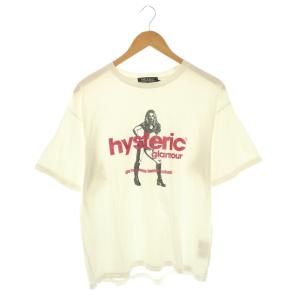 ヒステリックグラマー DELIGHT Tシャツ カットソー 半袖 L ホワイト ブラック レッド /ES