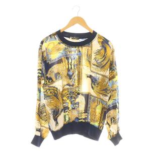 スカーフ柄トップス カットソー シルク S マルチカラー /DF OS